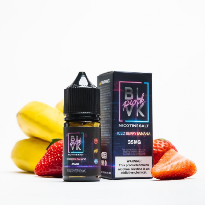 Líquido Blvk Nicsalt Pink Berry Banana Ice 30ml