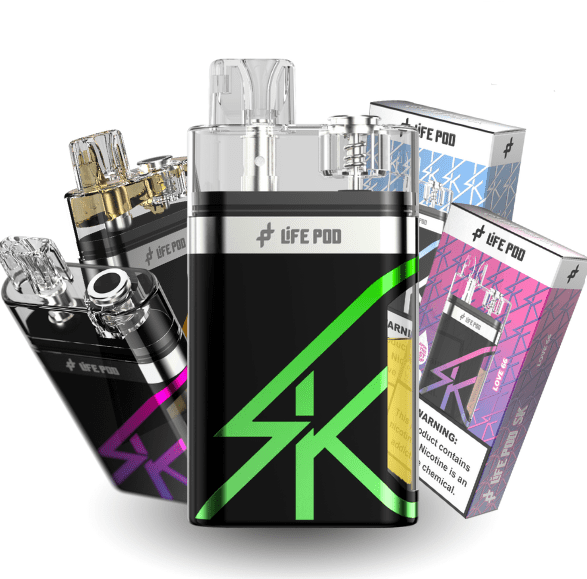 Life Pod - SK 10000 Puffs - Pod Descartável - (Squonk) - 5% (50mg) - (Recarregável)