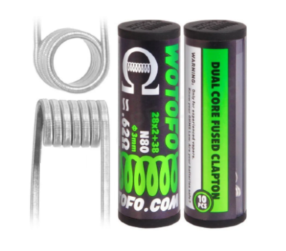 Wotofo - Coil Premade - Dual Core Fused Clapton - 0.62ohm - (10 Unidades)