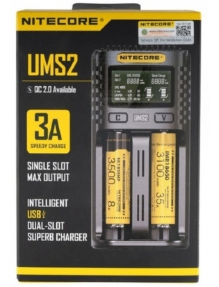 Nitecore - Carregador de Bateria - UMS2