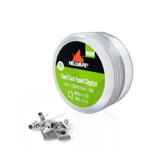 Hellvape - Coil Ni80 - Quad Core - Fused Clapton - 0.28ohm - (10 Unidades)