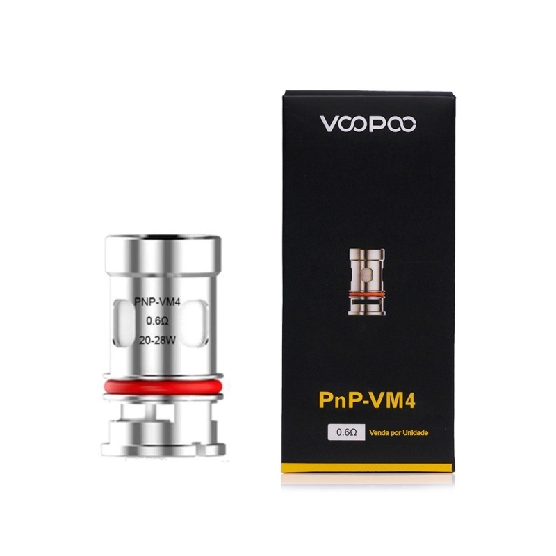 VooPoo - Resistência PnP - VM4 0.6ohm - 20-28W - (Unidade)