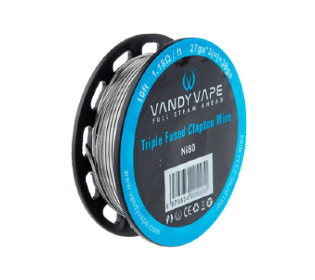 Vandy Vape - Carretel - Triple Fused Clapton Wire - 1.18ohms - Ni80 - (Unidade)