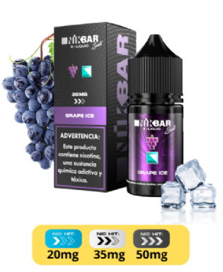 Líquido - Nikbar - Nicsalt - Grape Ice - 30ml