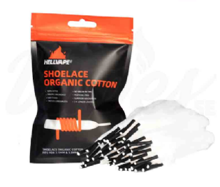Algodão - Hellvape - Shoelace Organic Cotton - (40 peças)