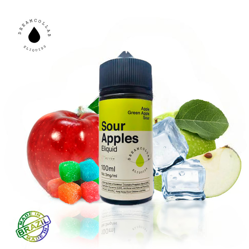 Líquido - Dream Collab  - Sour Apples Ice - 100ml