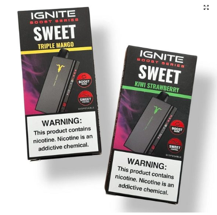 Ignite - V400 Sweet - 40000 Puffs - Pod Descartável - 5% (50mg) - Recarregável