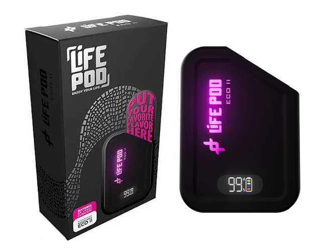 LIFE POD ECO II DEVICE BATTERY 10K / 650MAH - CAIXA PRETA