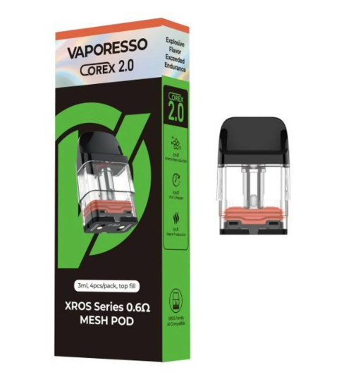 Vaporesso - Resistência - Pod XROS SÉRIES - 0.6 ohm - (Mesh) - 3ml (Unidade)