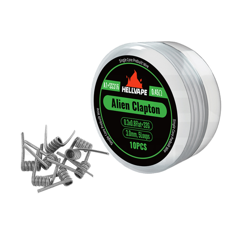 Hellvape - Coil - Alien Clapton - A1+SS316 - Single - 0.45ohm - (Unidade)