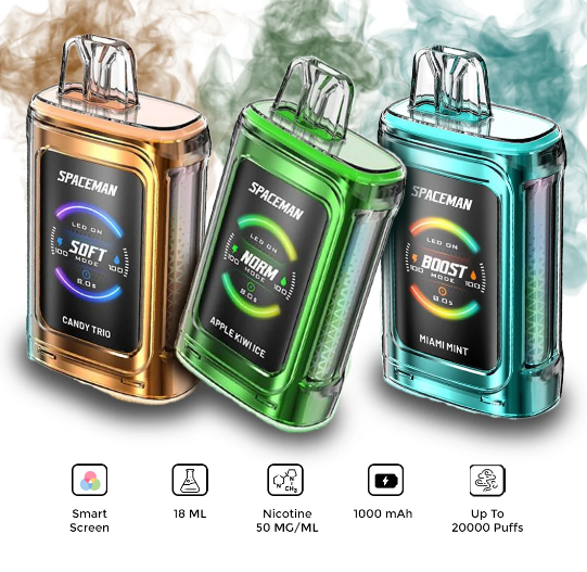 Spaceman - Prism 20K - Pod Descartável - 20000Puffs - 5% (50mg) - Recarregável
