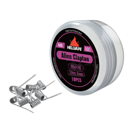 Hellvape - Coil - Alien Clapton - Ni80 - Triple C - 0.3ohm - 34G - (Unidade)