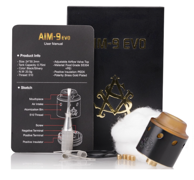 Asvape - Atomizador - AIM-9 Evo - RDA