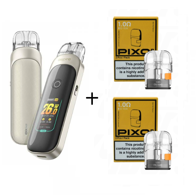 Aspire - Pixo Device - Pod System - 1100mAh - 30W + (PACK COM 4 RESISTENCIAS)