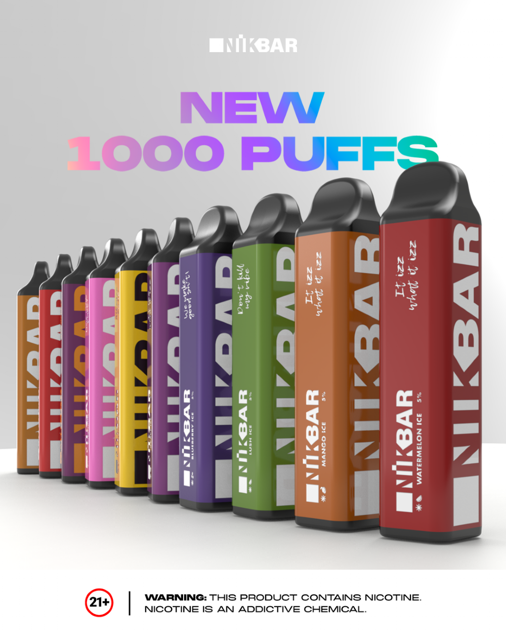 Nikbar - (1000 Puffs) - 600mAh - 5% - (Descartvel) Nikbar - (1000 Puffs) - 600mAh - 5% - (Descartvel)